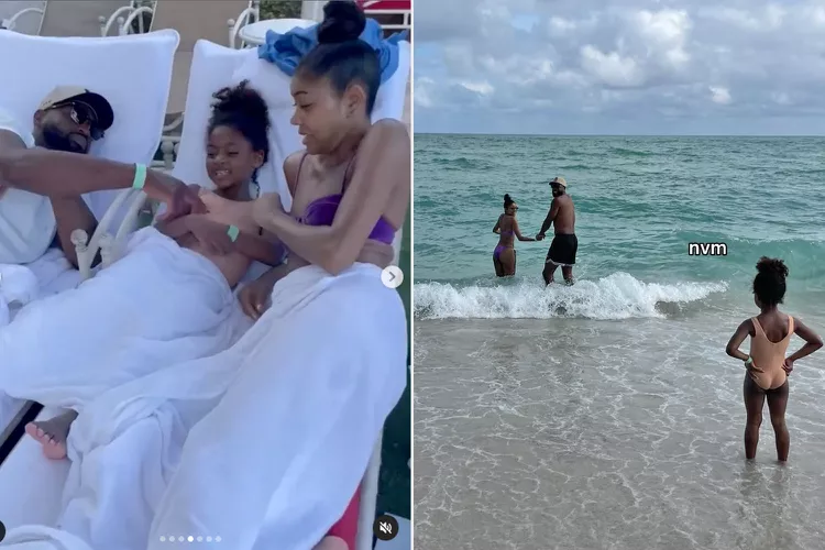 Gabrielle Union, Dwyane Wade and Daughter Kaavia Have the Most Extra Beach Day