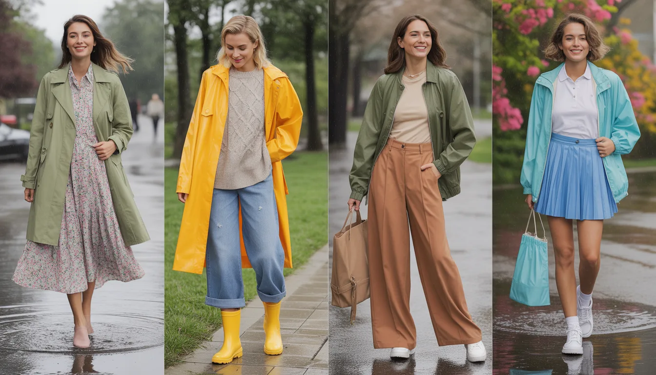 6 rainy day outfit ideas for spring – dress stylish on a rainy day for women